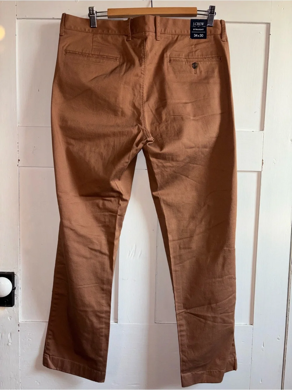 J. Crew Straight Chino Pants Tan Khaki Pants 34 Waist Dress Slacks